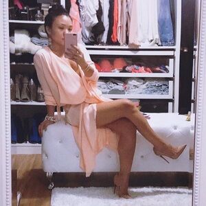 Missguided Blush Sheer Duster Jacket